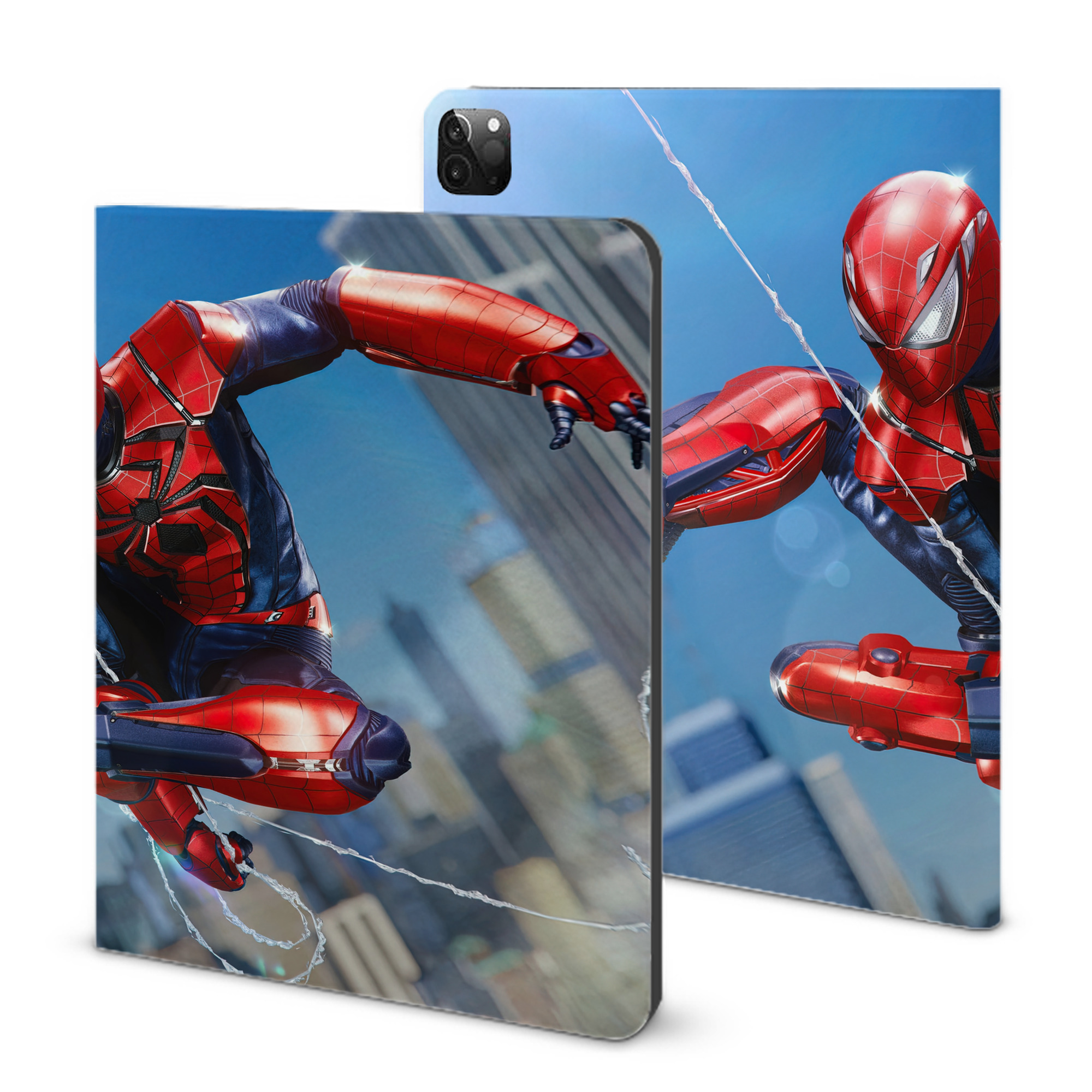 （画像用） Spider Man スパイダーマン IPadケース ペンホルダー付き ブックスタイルデザイン